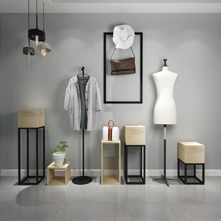 室内加厚定做橱窗工n作室台铁商店陈列展展台商场布置服装店长方