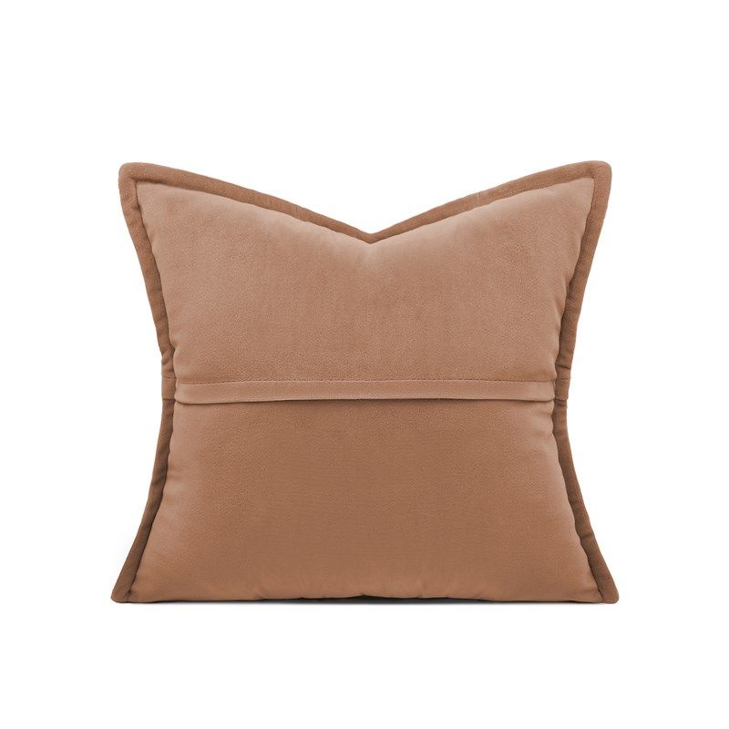 复古轻奢高端橘色几何浮雕割绒抱枕沙发客厅美R容院会所靠垫套定