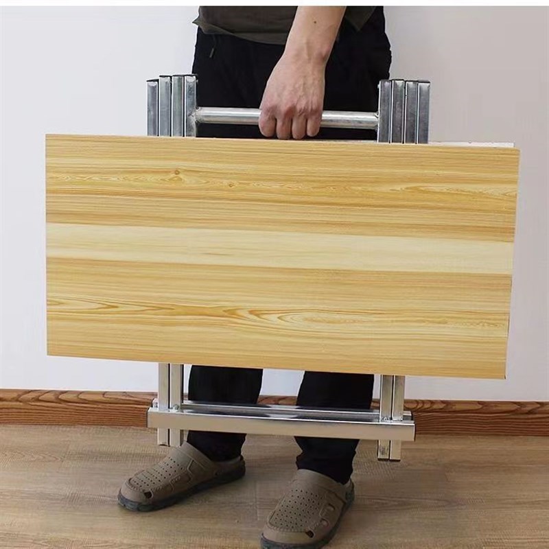 折叠桌吃饭桌子家用卧室宿舍正方形摆地摊餐桌户型简约.户外小桌