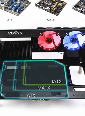 KOOLASON DIY Desktop Acrylic Rack Water cooling ATX MAZTX Tr
