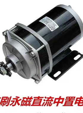 电动三轮车电机中置链条有刷电机24V48V350W500W750WY电机改装机