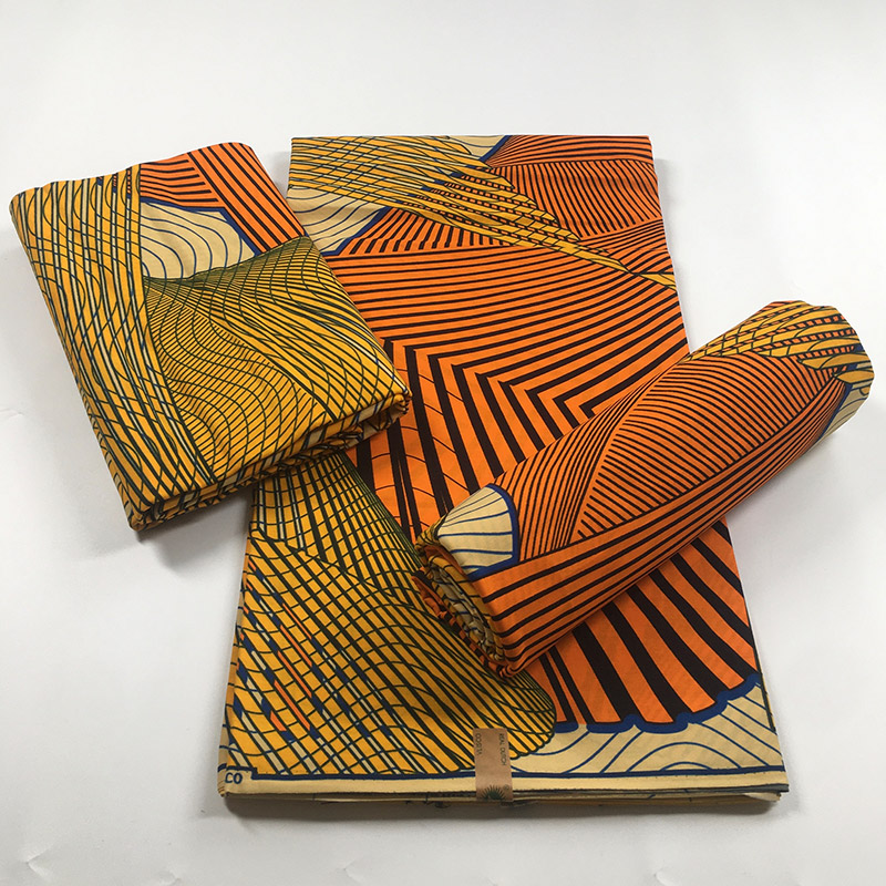 非洲蜡布民族风软h面料透印蜡染布wax 蜡染印花布荷兰布料 6yards