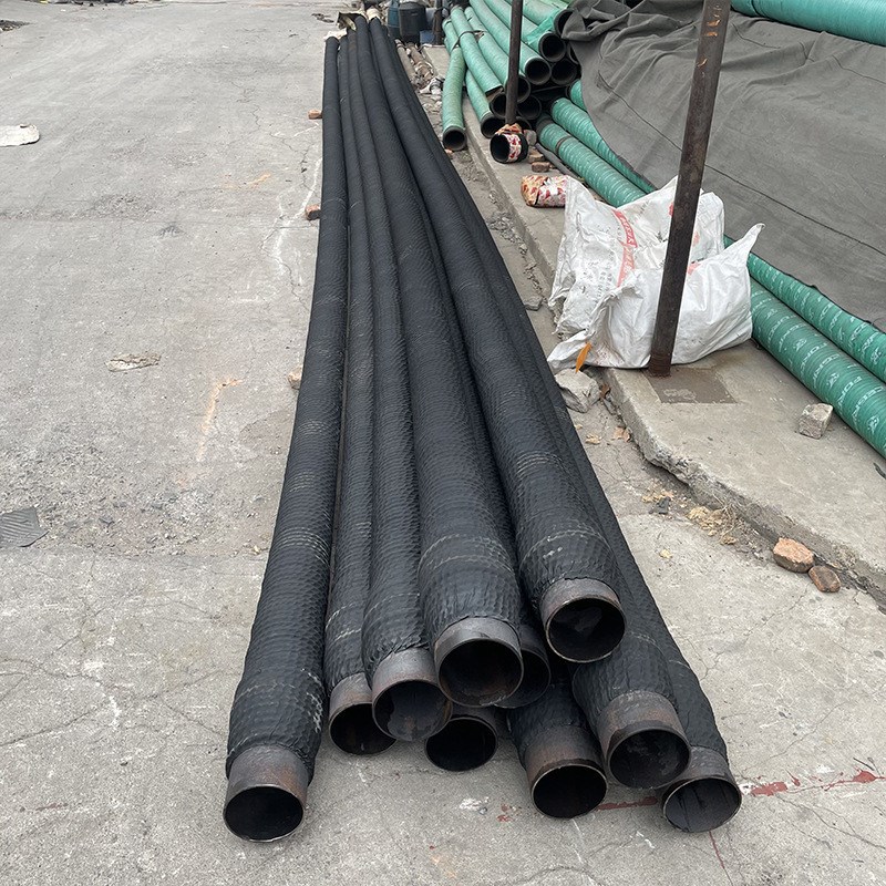 黑色橡胶缠绕h缠绕管水泵配套橡胶管输送泥浆钢丝钢丝编织油管