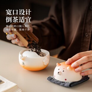 陶瓷快客杯一壶h一茶杯户外便携式旅行茶具套装可爱单人喝茶泡茶