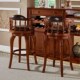 欧式 轻奢中岛椅子岛台 实木b吧台椅酒吧椅旋转靠背高脚凳家用美式