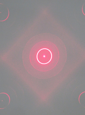 0.575度1.83度2.48度4.3度4.52度5.1度 圆圈带中V心点红光效果激