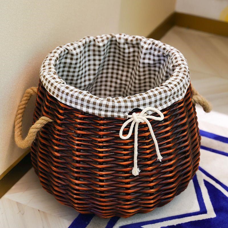 门口换门鞋子凳子口可坐衣篮藤编多层收纳K储脏物凳家用沙发凳穿