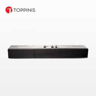 意式 Toppinis 轻奢电视柜客厅家用北欧现代简约大理石茶几组合