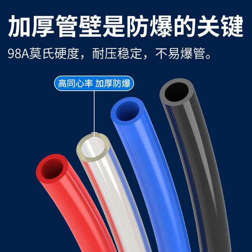 热销气动PU弹簧管气泵空压机软管高压伸缩汽管8XR5mm螺旋管气管吹