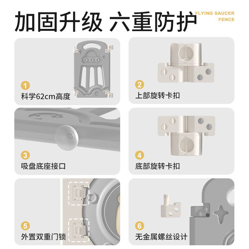 热销可折叠免安装宝宝游戏围栏婴儿童防护室内Q家用爬行垫一体客图片
