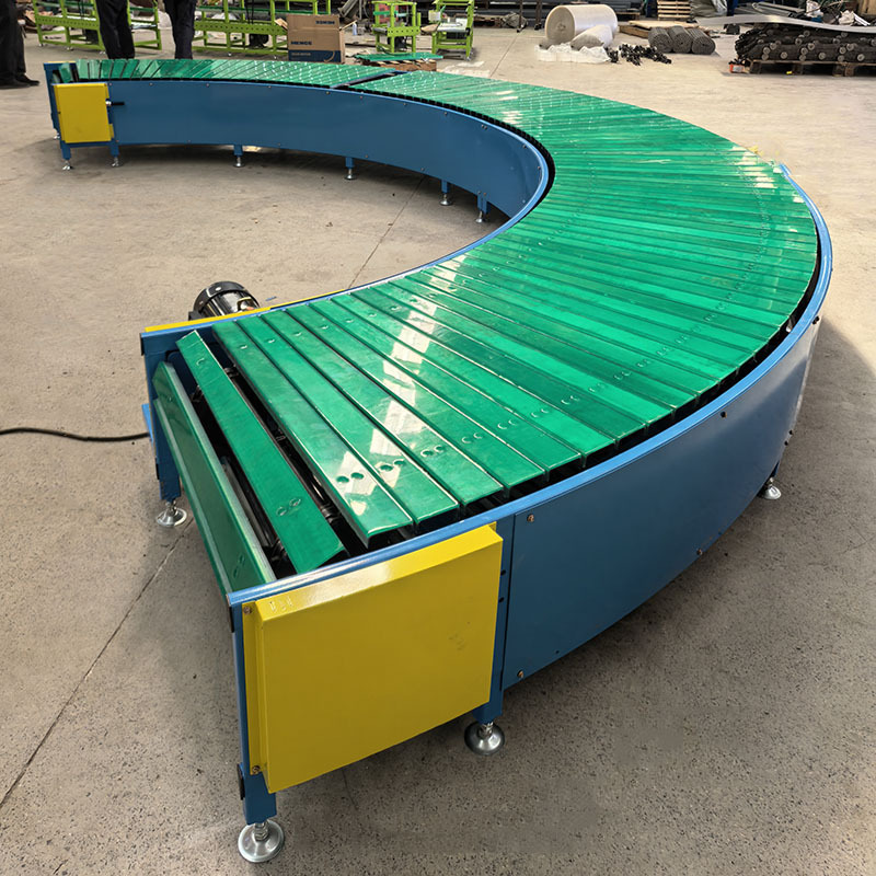 定制180度包胶链板转弯机 自动化运输设备 防滑链板输送机