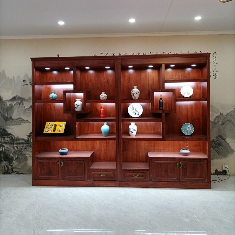 实木古董b珠宝展示柜翡翠柜玉器展柜古玩陶瓷产品陈列柜柜货架