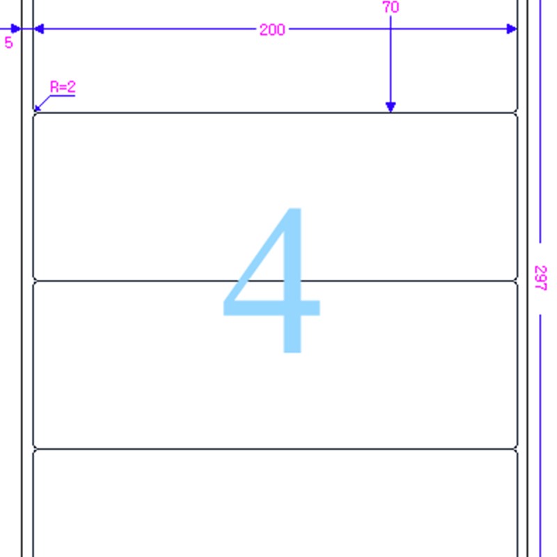 A4标签纸不干胶喷墨激光打印纸空白条码纸爱雷博贴P纸CL414-100张