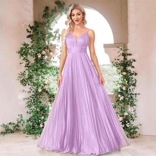 Sparkle Sleeveless Backless Formal Maxi Evening Dress With