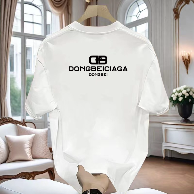 2025新款重磅纯棉t恤夏季男生短袖圆领上衣美式潮流半袖宽松体恤