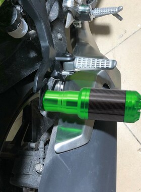 适用川崎Ninja4n00护杠改装碳纤维排气防摔球忍者400竞技防摔杠