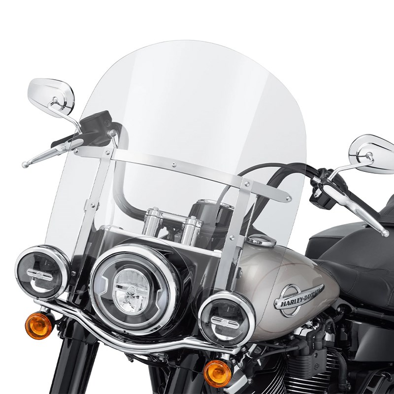 哈雷22年豪雅/j继承者改18英寸透明风挡 司令用21英寸快拆挡风玻