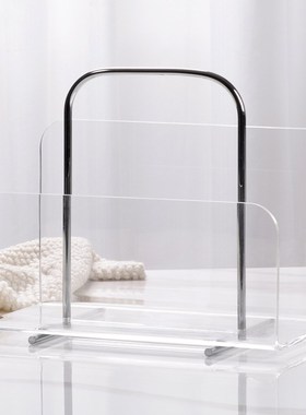 轻奢书房靠书挡板书撑办公室书柜书靠创意现代Q书夹书立架装饰摆