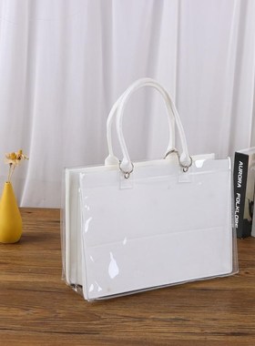 PVC透明包保护套定制帆布托特w麻布袋防尘收纳diy防脏防水订制log