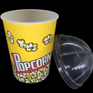爆米花桶带盖3246盎司爆米花桶全套带盖K安士爆米花桶纸杯纸桶现