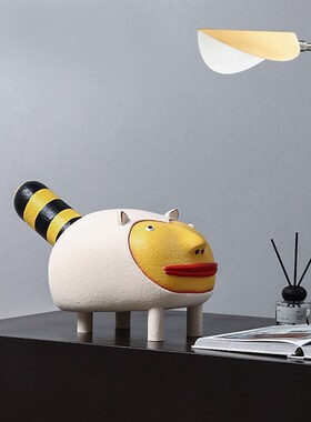 简约现代树脂彩绘卡通摆件样板y房儿童房客厅电视柜玄关艺术品摆