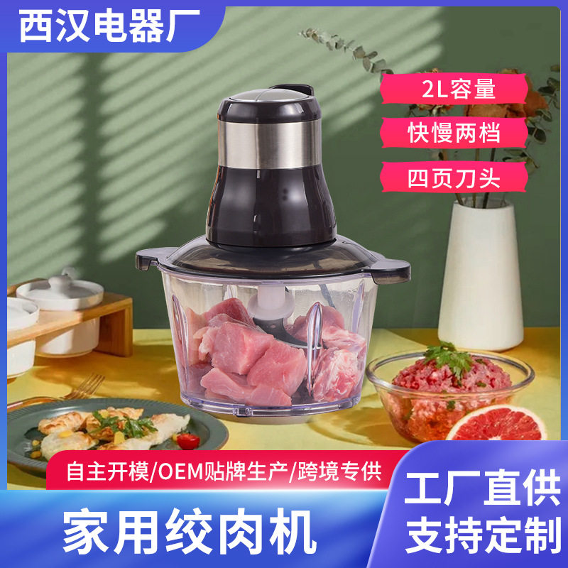 厂家直销机绞蒜泥机 电动2档自动搅碎机 家用捣碎器多功能料理机