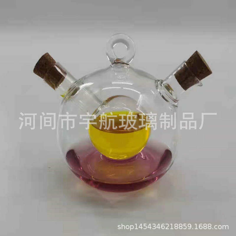 厂家直销用玻璃厨房用品倒油壶家用密封酱醋调味瓶油瓶二合一油壶