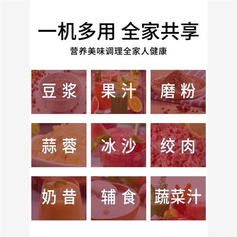 破壁机商用大容量早o餐店豆浆机奶茶店刨冰沙冰机家用榨汁机料理