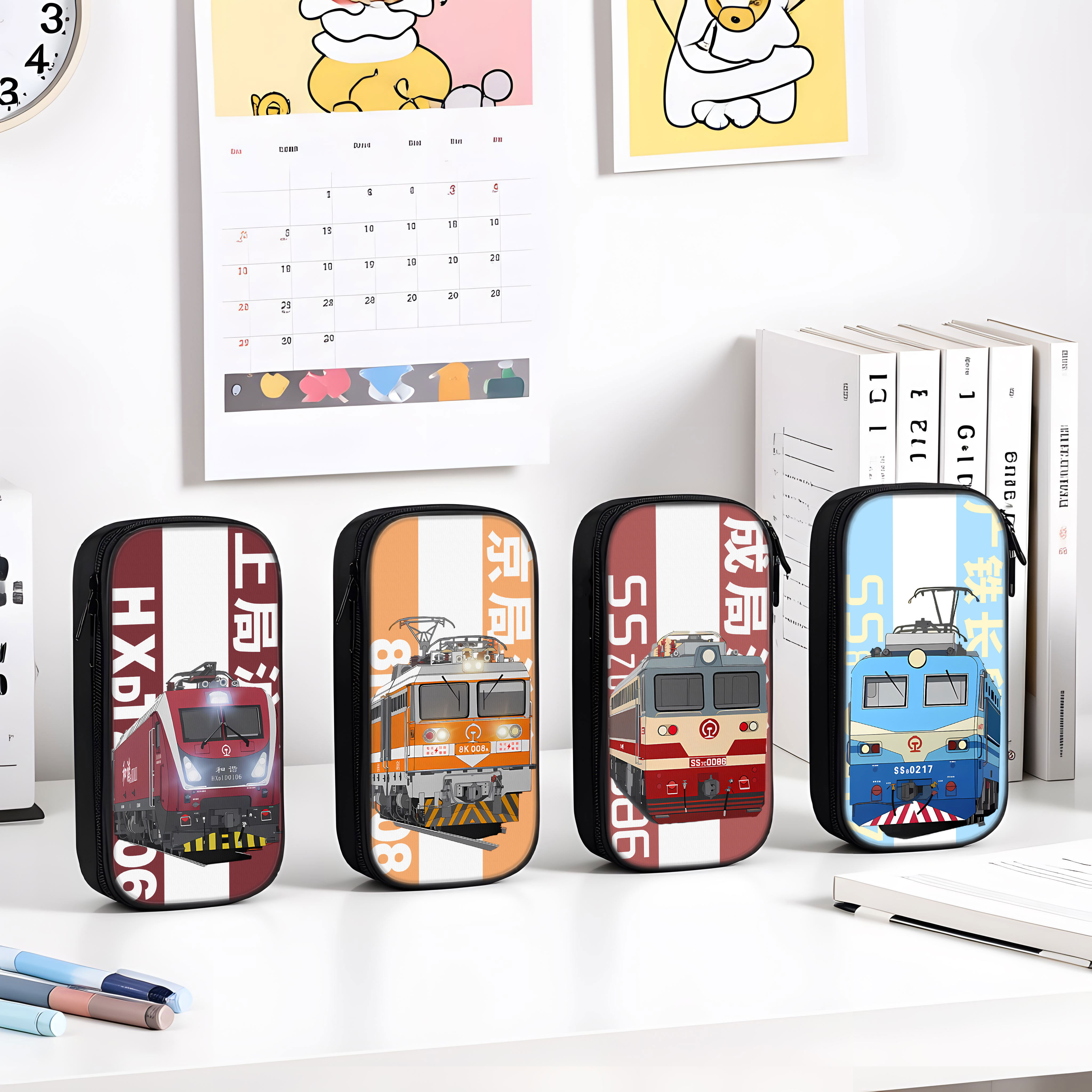 中国铁路火车笔袋小学生文具盒高铁初中生铅笔盒大容量儿童女生男孩2026新款高颜值男生文具铅笔袋学生专用男