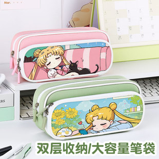 美少女战士卡通笔袋高颜值ins风文具袋女生2026新款超火文具盒初中生女孩款笔盒小学生铅笔盒网红爆款可爱风