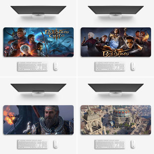博德之门3Baldur Gate3游戏周边鼠标垫电脑键盘桌垫超大滑鼠垫