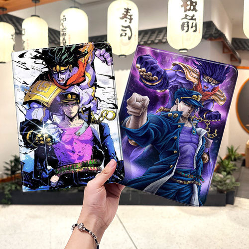 jojo的奇妙冒险华为平板matepad11保护套5s壳air12承太郎v8pro男生8荣耀9周边m6外壳小米7三折6pro适用7s红米