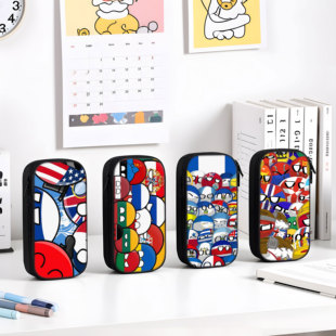 波兰球笔袋小学生文具盒初中生铅笔盒笔盒男童男孩子男孩款男生文具铅笔袋学生文具袋女生2026新款ch国拟五常