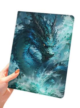 中国风龙年华为平板matepad11保护套v8pro壳m6带笔槽x8荣耀9三折8vivopadair小米6六5pro适用6s红米se神兽五