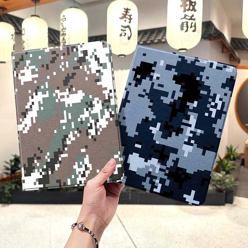 迷彩服装ipad10保护套pro2024款11寸5苹果air7平板mini6壳4迷你3适用2三折2020带笔槽8第9代2021创意2018个性