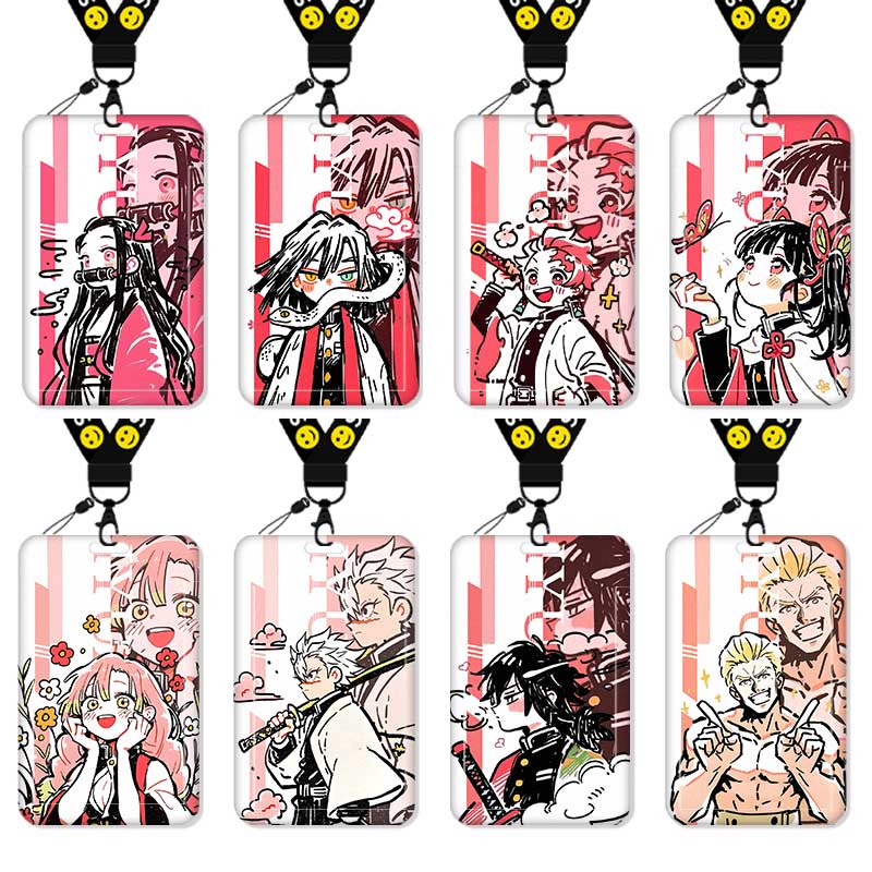 鬼灭之刃可爱蜜璃卡套饭卡校园卡身份证保护套公交卡学生水卡证件小卡片套工作证工牌证件套校牌祢豆子二次元