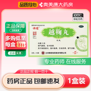 佛慈越鞠丸6g*10袋理气解郁宽中除满胸脘痞闷腹中胀满饮食停滞