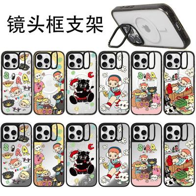 CASETi联名Sora 和她的朋友们镜头框支架适用苹果16pro壳iPhone15Promax14潮牌13卡通12磁吸防摔保护套