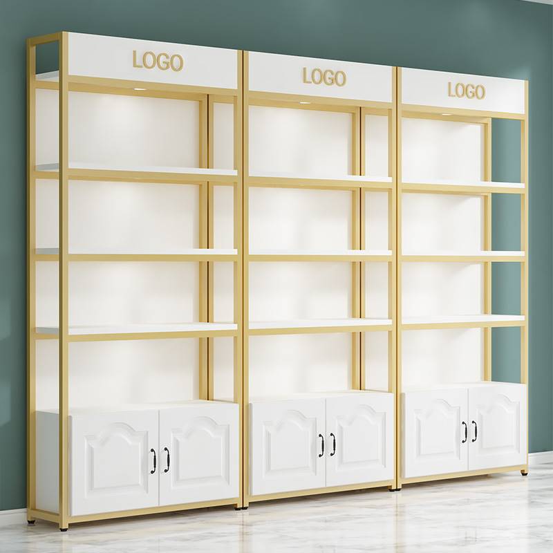 化妆品展示柜理髲店美容院护肤产品置物架首饰P柜货V架多层陈列柜