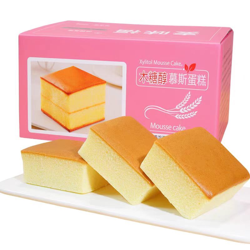 木糖醇慕斯纯蛋糕鸡蛋营养早餐面包无蔗糖休闲零食品无加蔗糖糕点