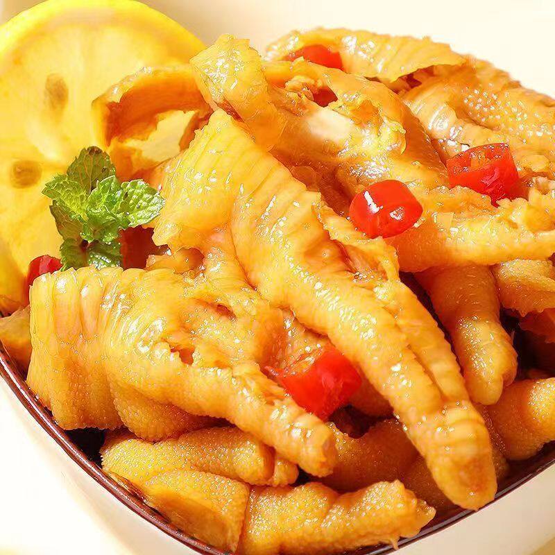 无骨鸡爪酸辣脱骨鸡脚脚柠檬味无骨凤爪休闲零食去骨鸡爪即食小吃