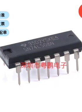 SN74LS08N PDIP-14 4通道 双输入  驱动强度双极与门 芯片