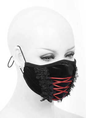 Devil fashion 亚文化朋克状态摇滚暗黑绑绳口罩【MK037】