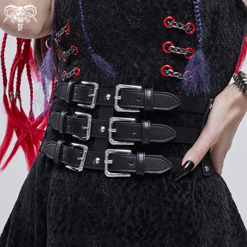 Devilfashion三排扣皮带腰封