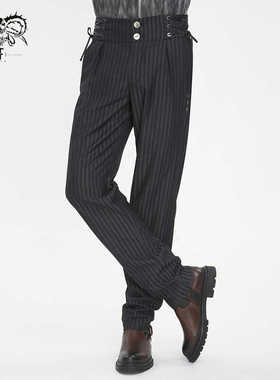 Devil fashion 蒸汽朋克条纹西装长裤【PT24801 PT24802】