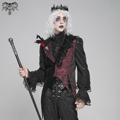 玫瑰提花马甲可拆卸羽毛胸针WT099 哥特配饰毛领款 Devil fashion