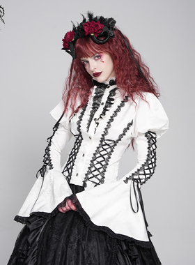 Devil fashion恶魔时尚爱心提花哥特衬衫长袖上衣【SHT14201/02】