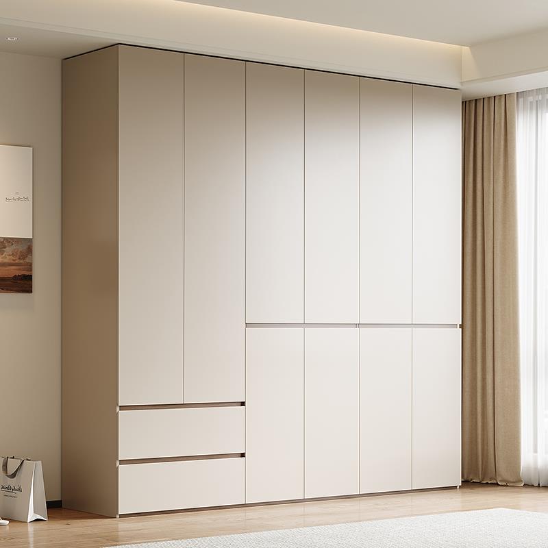 分段式衣柜家用卧室2024新款免拉手5六门到顶ENF级网红抽屉大衣橱