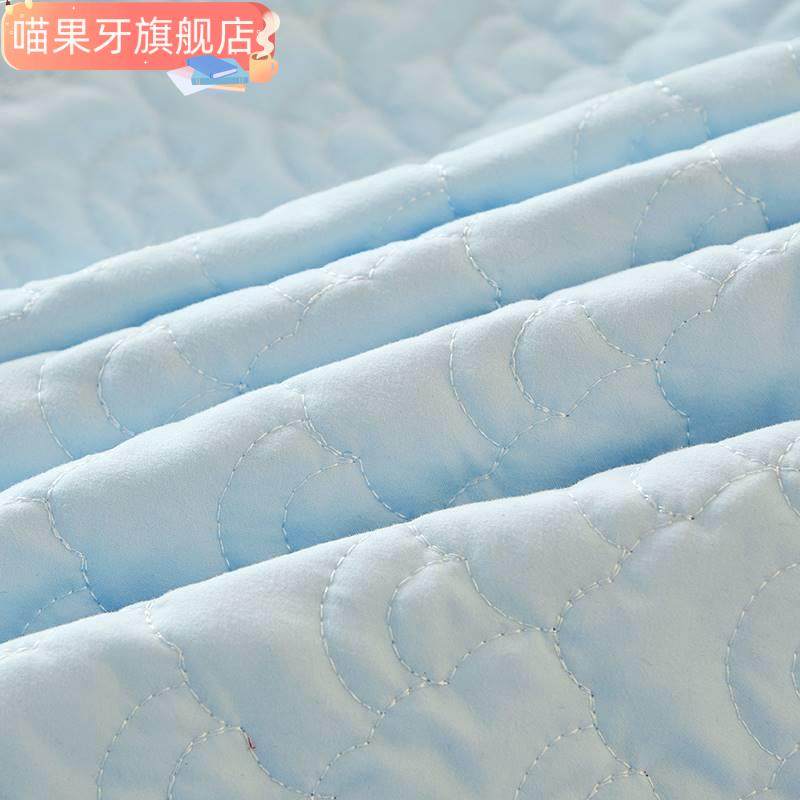 现货速发品纯色夹棉床盖单件绗缝榻榻米炕铺盖花边公Y主风三件套,床上用品,床盖,淘宝优惠券,粉丝福利购,淘宝优惠卷