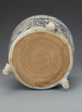 大明正德青花走波斯文香炉仿古瓷器古董古玩收藏V品包老保真老货